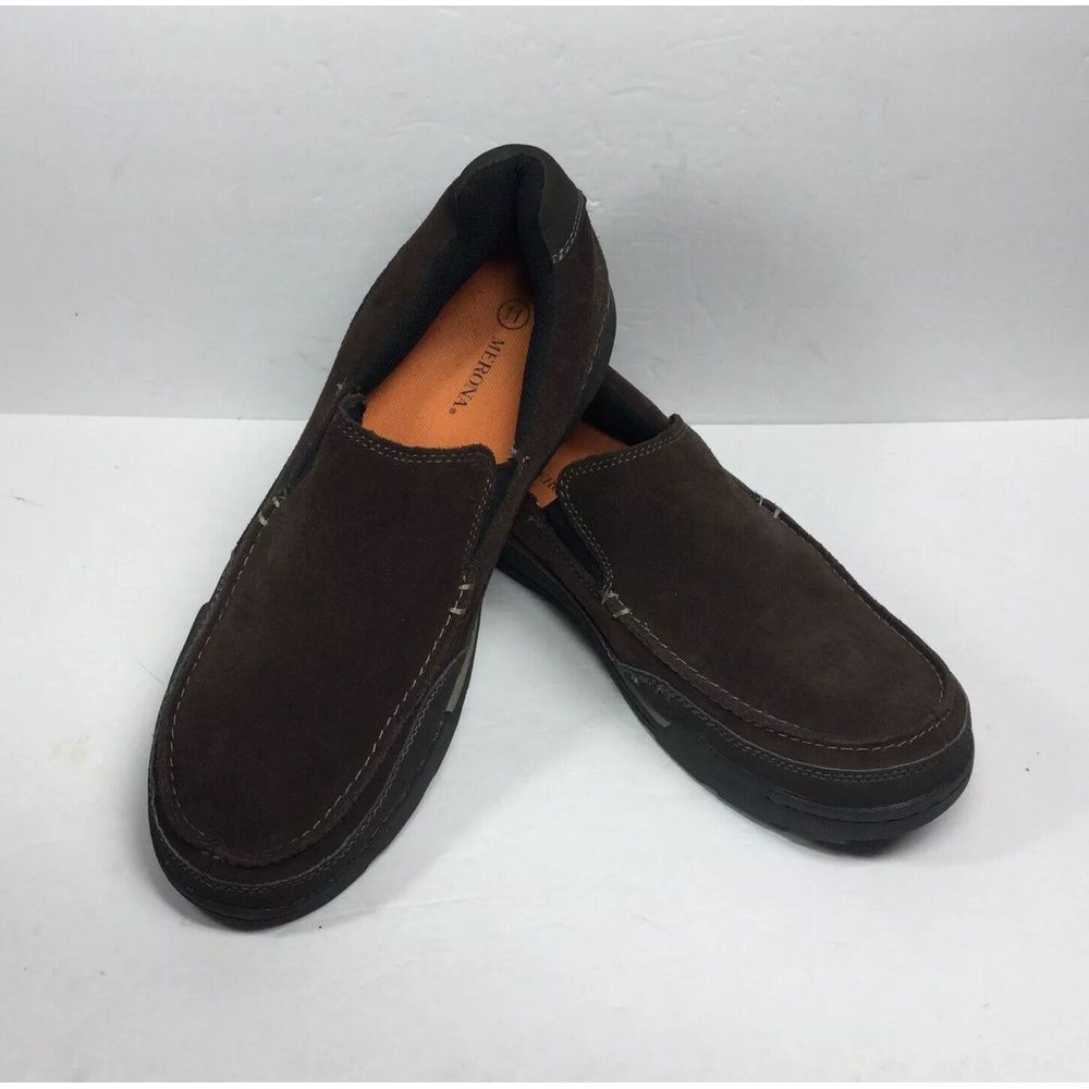 Merona suede leather shoes Mens Size 11 brown comfort loafers